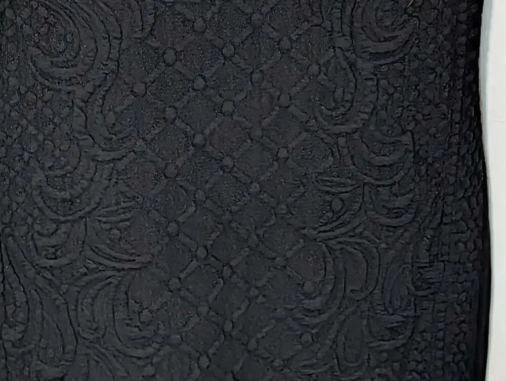 Tory Burch Black Matelasse Scroll Sheath Dress Size S